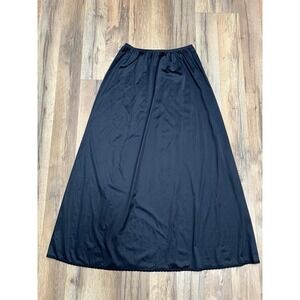 Vanity Fair Half Slip Skirt Black Nylon Size 34 M/40 Vintage Lingerie